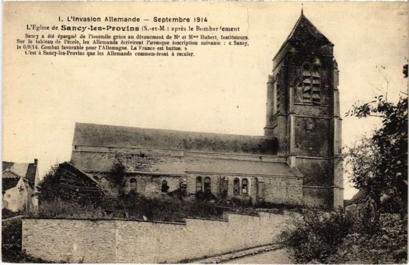 Carte postale ancienne Sancy les Provins L'Eglise France à Provins