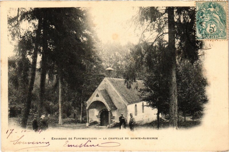 Carte postale ancienne Env de Faremoutiers La Chapelle de Sainte-Aubierge France à Faremoutiers
