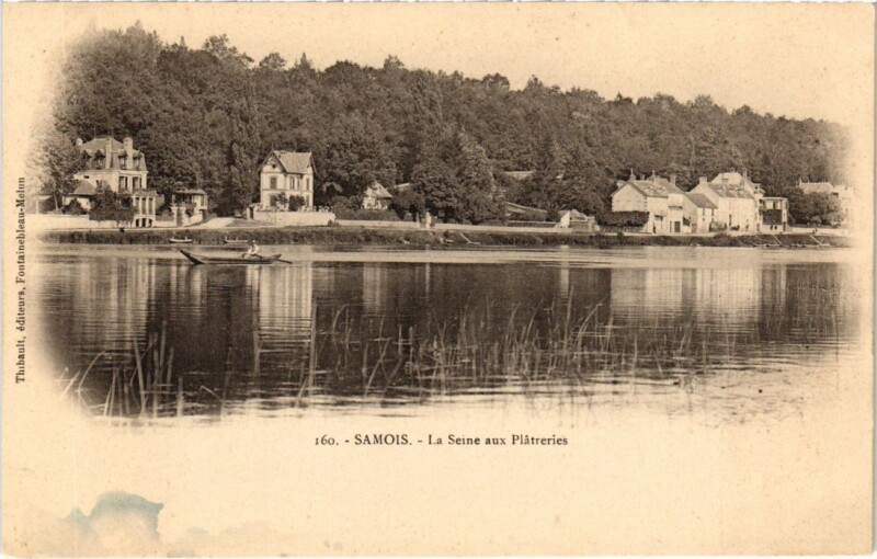 Carte postale ancienne Samois La Seine aux Platreries France