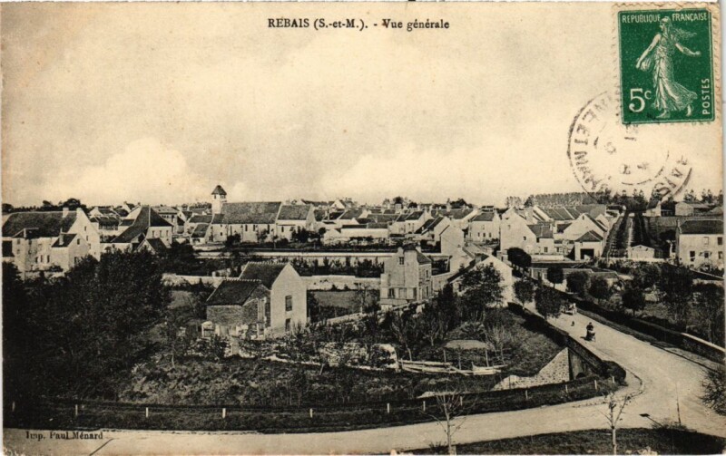 Carte postale ancienne Rebais Vue Generale France à Rebais