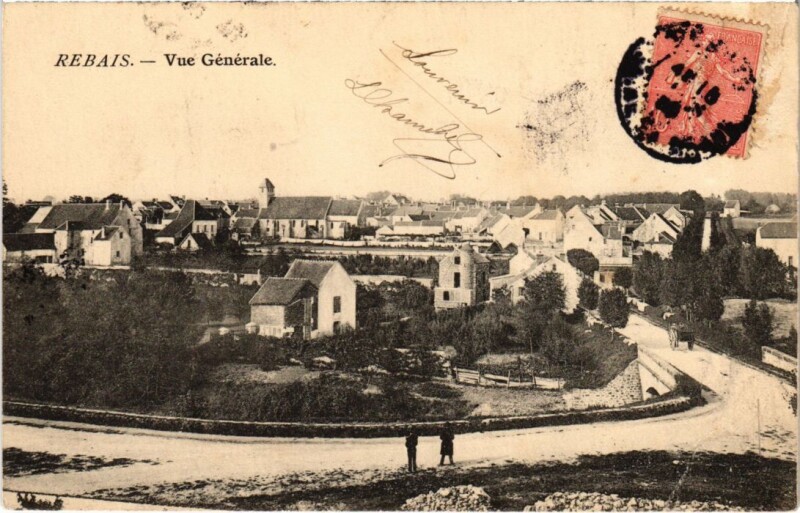 Carte postale ancienne Rebais Vue Generale France à Rebais