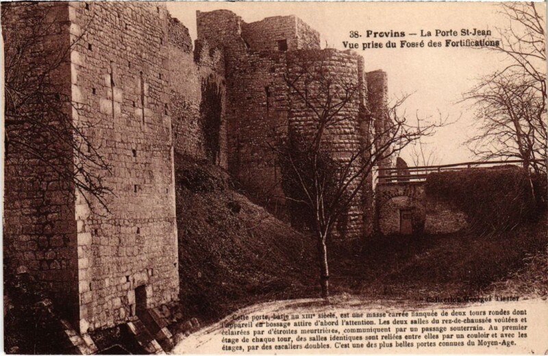 Carte postale ancienne Provins La Porte Saint-Jean France à Provins