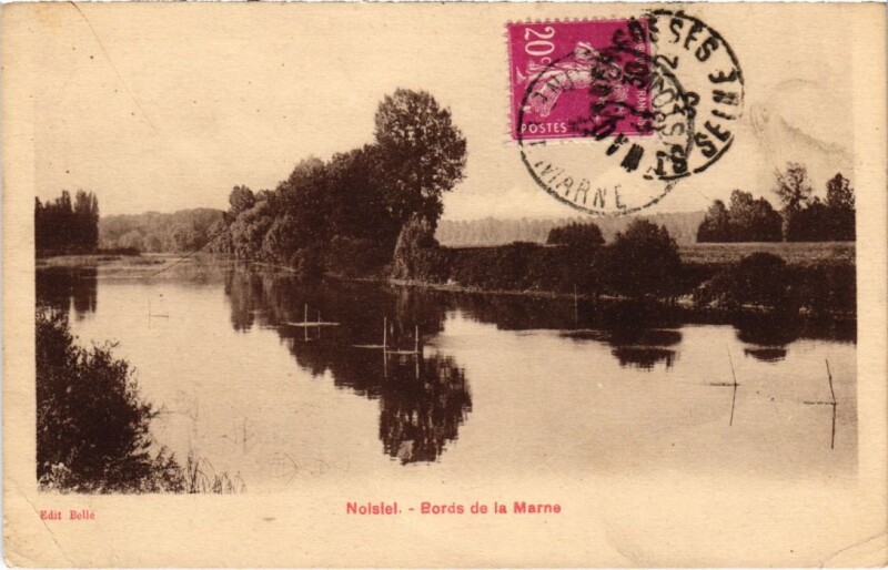 Carte postale ancienne Noisiel Bords de la Marne France à Noisiel