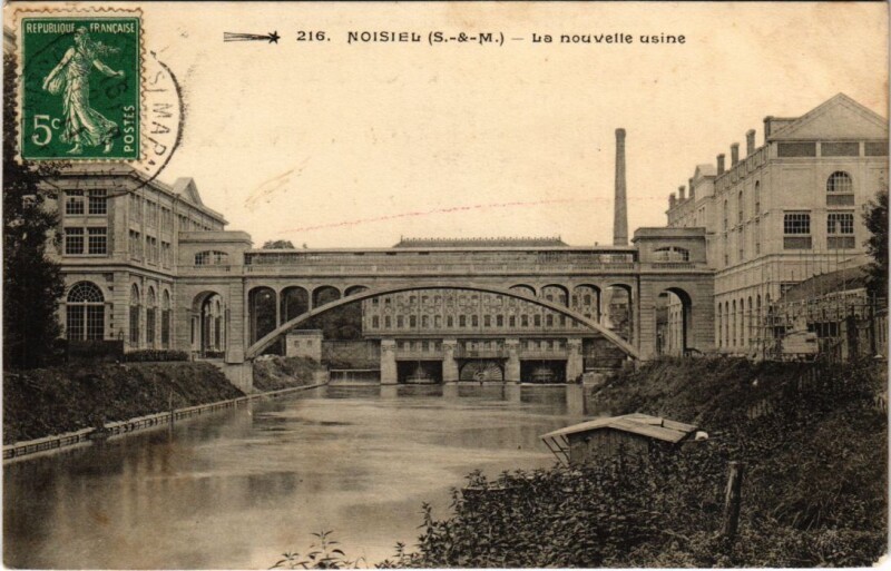 Carte postale ancienne Noisiel La nouvelle usine France à Noisiel