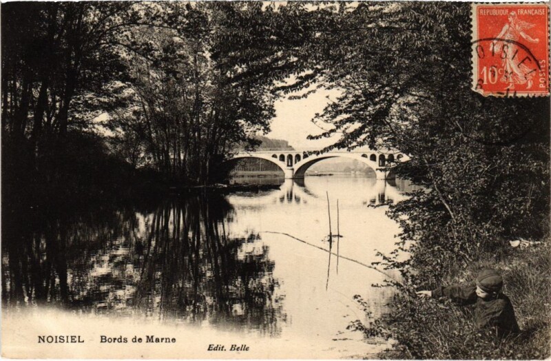 Carte postale ancienne Noisiel Bords de Marne France à Noisiel