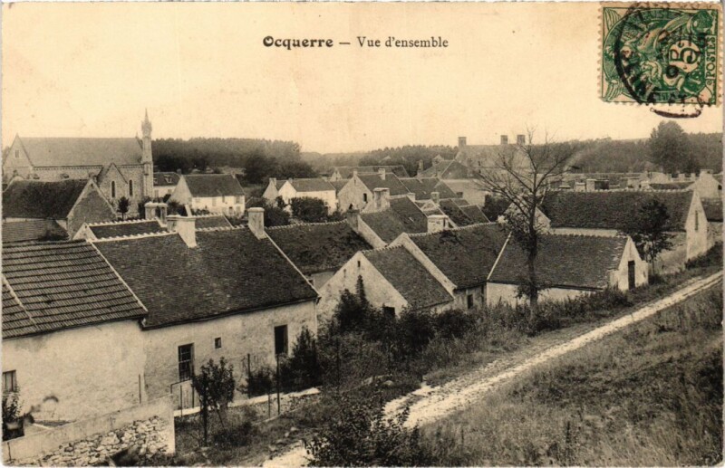 Carte postale ancienne Ocquerre Vue d'ensemble France à Ocquerre