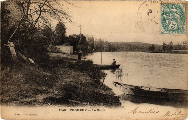Carte postale ancienne Thomery La Seine France à Thomery
