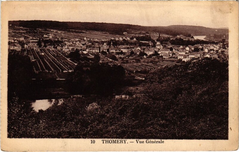 Carte postale ancienne Thomery Vue Generale France à Thomery