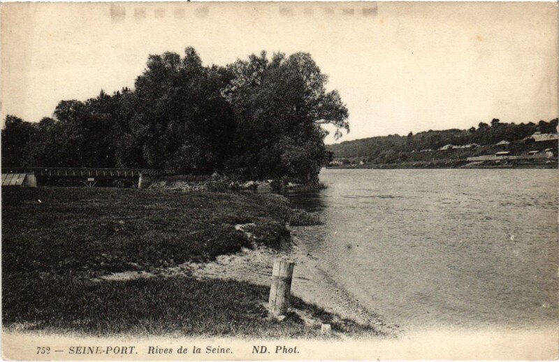 Carte postale ancienne Seine-Port Rives de la Seine France à Seine-Port