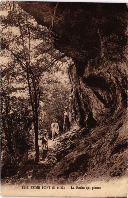 Carte postale ancienne Seine-Port La Roche qui pleure France à Seine-Port