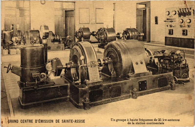 Carte postale ancienne Seine-Port Grand Centre d'Emission de Sainte-Assise France à Seine-Port