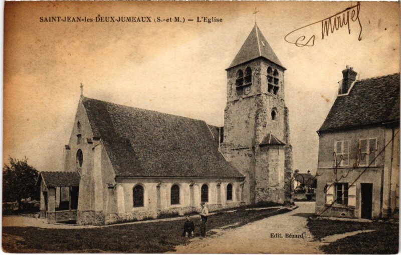 Carte postale ancienne St.Jean les Deux Jumeaux L'Eglise France à Meaux