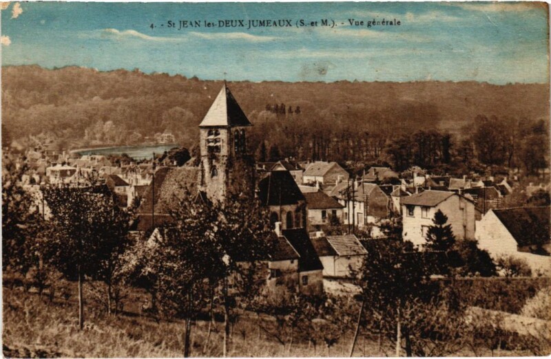 Carte postale ancienne St.Jean les Deux Jumeaux Vue Generale France à Meaux