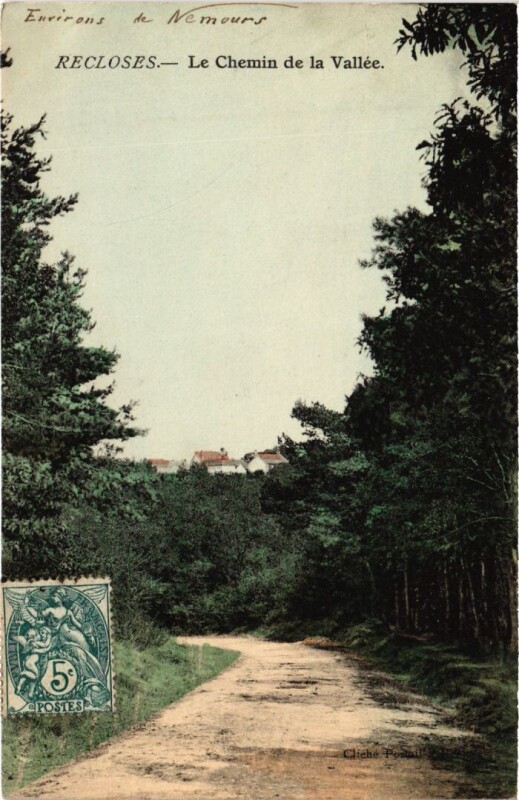 Carte postale ancienne Recloses Le Chemin de la Vallee France à Recloses