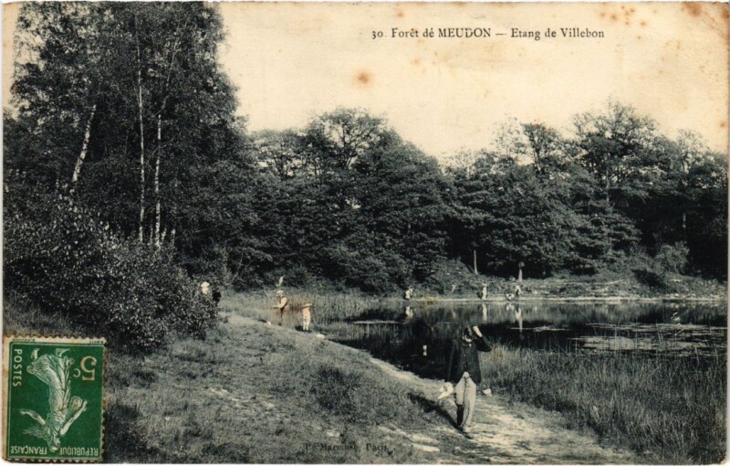 Carte postale ancienne Meudon Etang de Villebon à Meudon