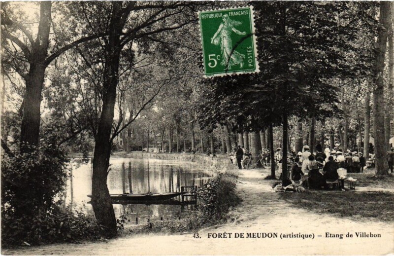 Carte postale ancienne Meudon Etang de Villebon à Meudon