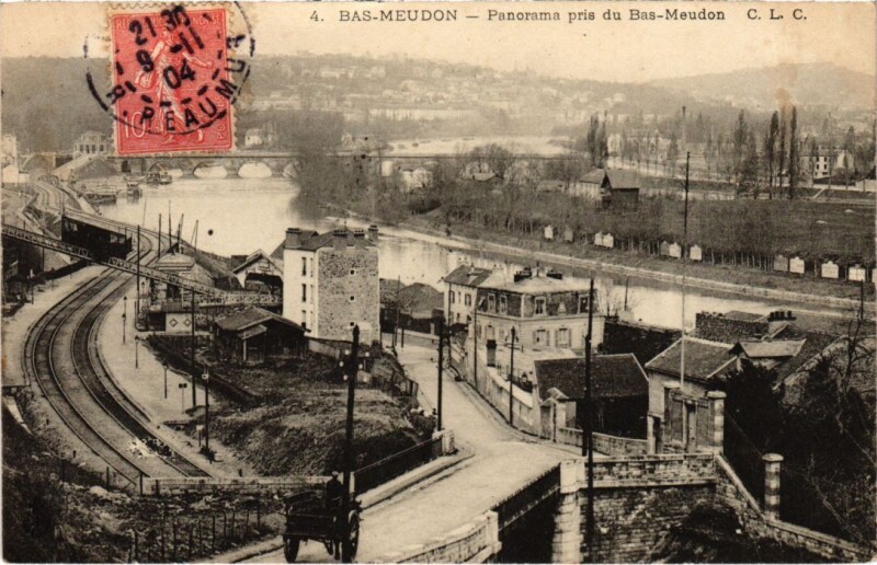 Carte postale ancienne Eld 4 - Bas Meudon - Panorama pris du Bas-Meudon à Meudon