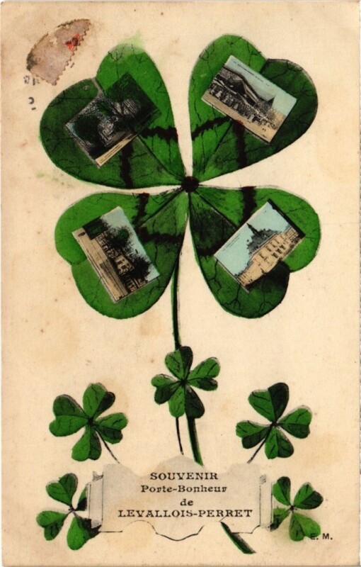 Carte postale ancienne Levallois souvenir
