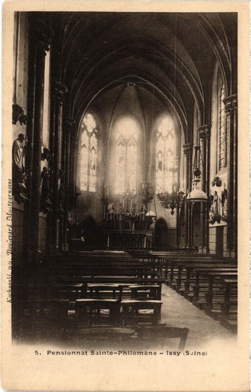 Carte postale ancienne Issy les Moulineaux Pensionnat Sainte-Philomene à Issy-les-Moulineaux