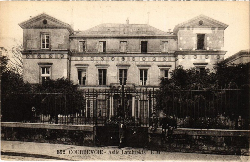 Carte postale ancienne Courbevoie Asile Lambrekts à Courbevoie