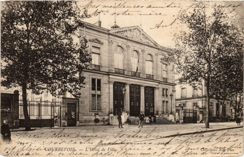 Carte postale ancienne Courbevoie Hotel de Ville à Courbevoie