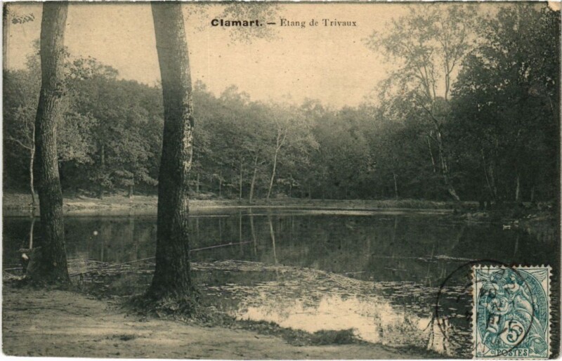 Carte postale ancienne Clamart Etang de Trivaux à Clamart