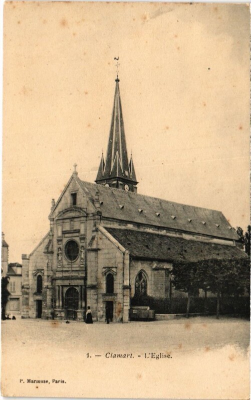 Carte postale ancienne Clamart Eglise à Clamart
