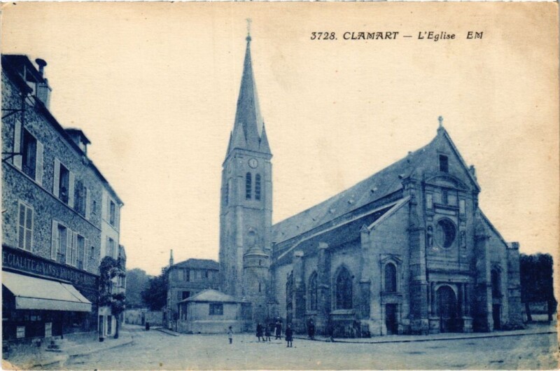 Carte postale ancienne Clamart Eglise à Clamart