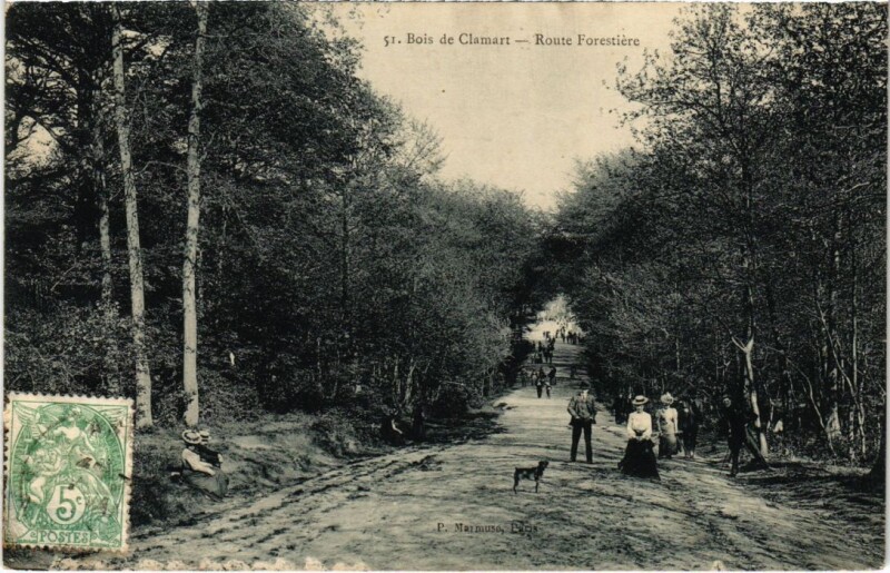 Carte postale ancienne Clamart Route Forestiere à Clamart
