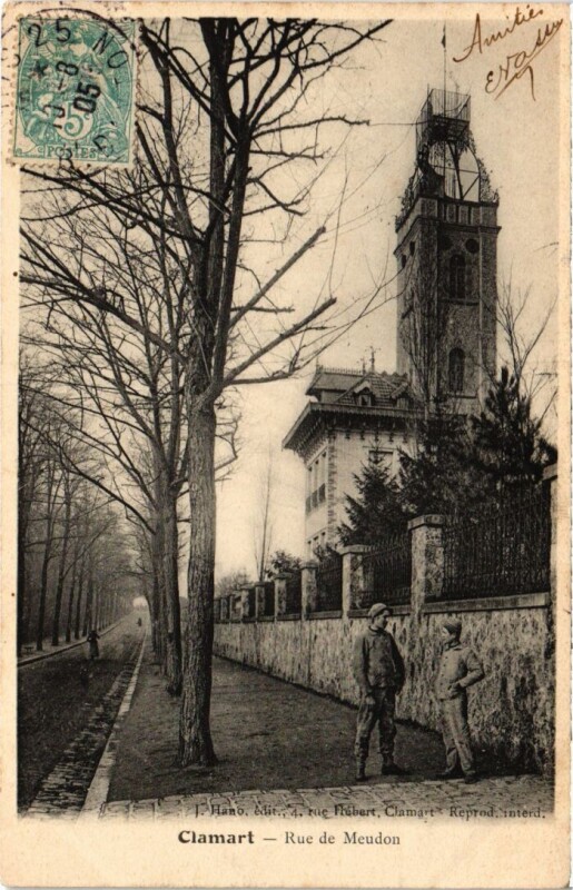 Carte postale ancienne Clamart Rue de Meudon à Clamart