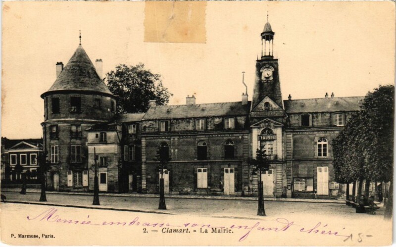 Carte postale ancienne Clamart La Mairie à Clamart