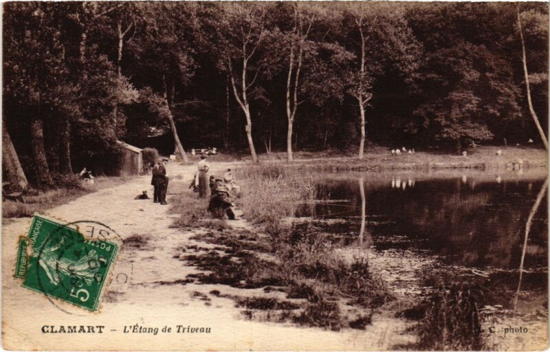 Carte postale ancienne Clamart Etang de Trivaux à Clamart