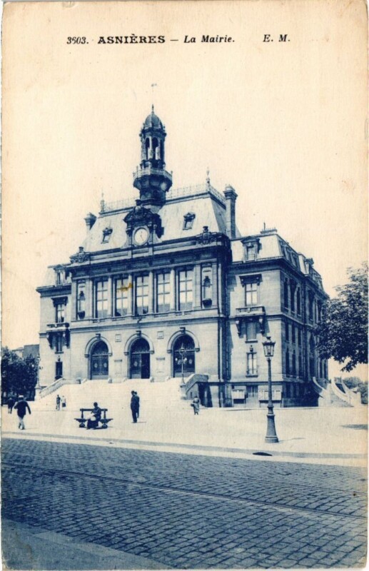 Carte postale ancienne Asnieres La Mairie
