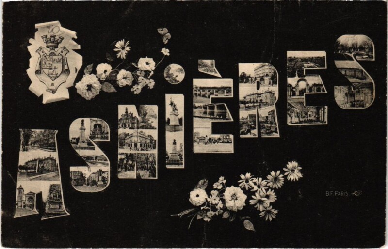 Carte postale ancienne Asnieres souvenir