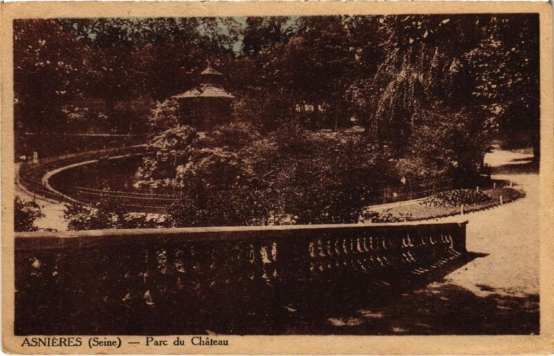 Carte postale ancienne Asnieres Parc du Chateau