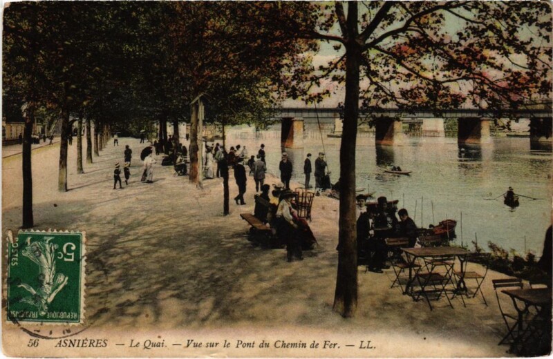 Carte postale ancienne Asnieres Le Quai
