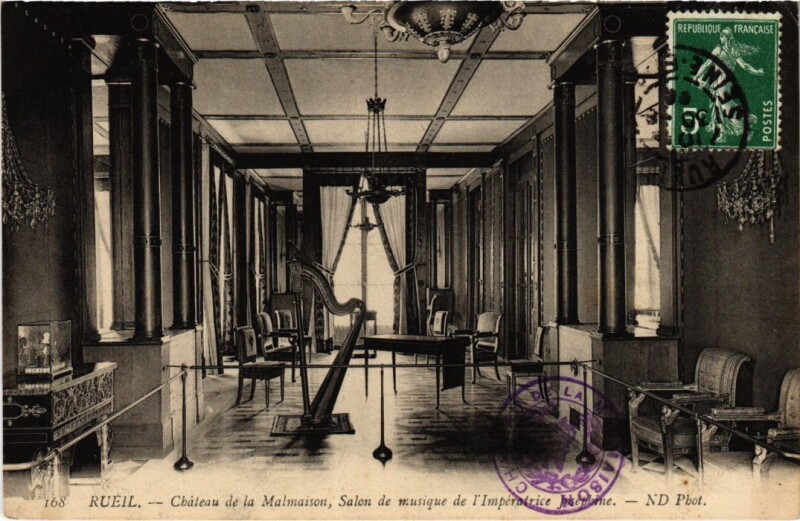Carte postale ancienne Chateau de la Malmaison Salon de Musique