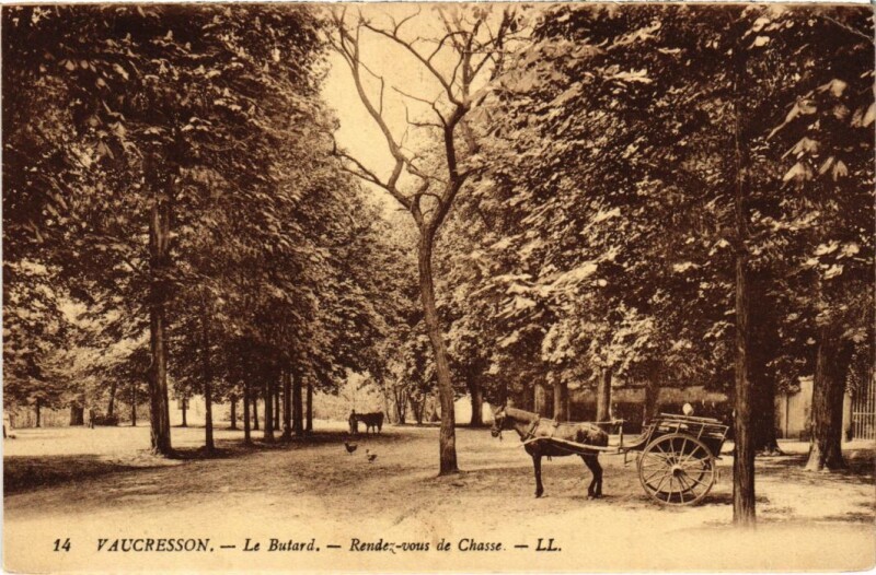 Carte postale ancienne Vaucresson Le Butard Rendez vous de Chasse à Vaucresson