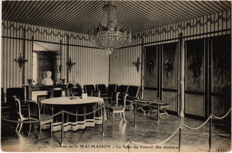 Carte postale ancienne Chateau de la Malmaison Salle du Conseil