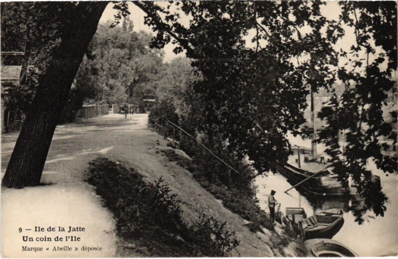 Carte postale ancienne Ile de la Jatte, Un coin de l'Ile