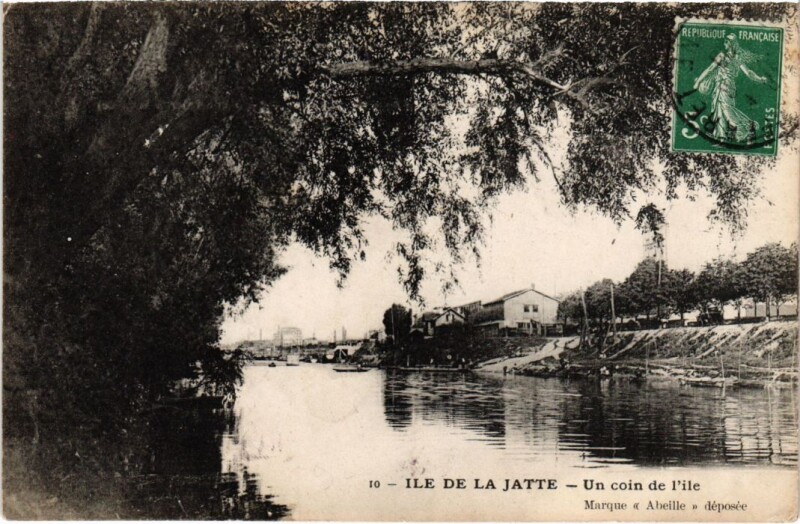 Carte postale ancienne Ile de la Jatte, Un coin de l'Ile