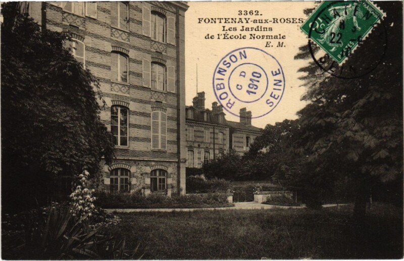 Carte postale ancienne Fontenay aux Roses Les Jardins de l'Ecole Normale à Fontenay-aux-Roses