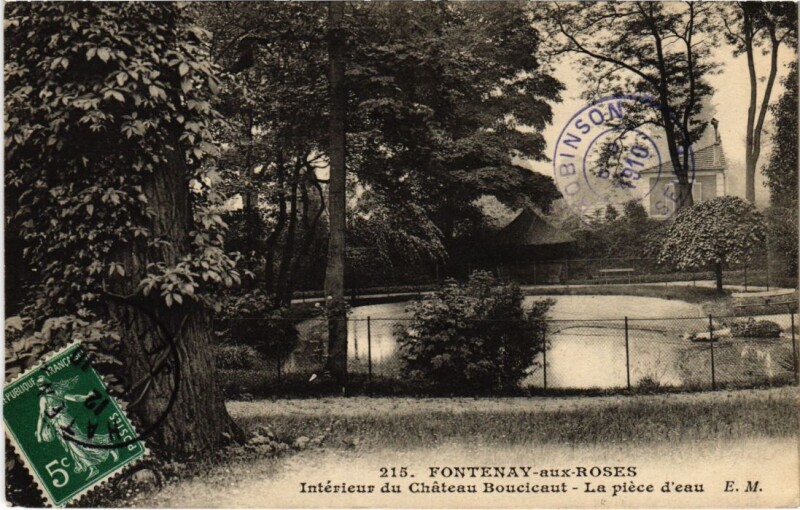 Carte postale ancienne Fontenay aux Roses Interieur du Chateau Boucicaut à Fontenay-aux-Roses