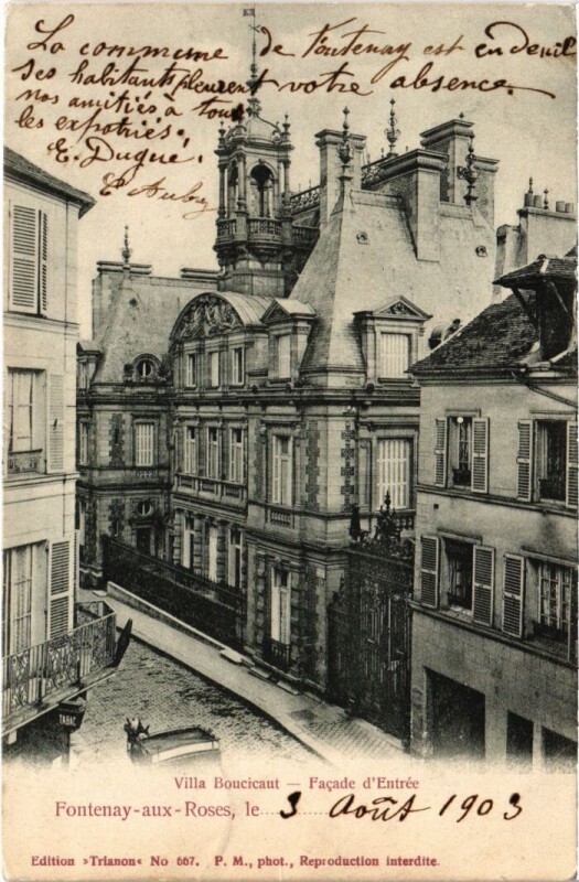 Carte postale ancienne Fontenay aux Roses Villa Boucicaut à Fontenay-aux-Roses