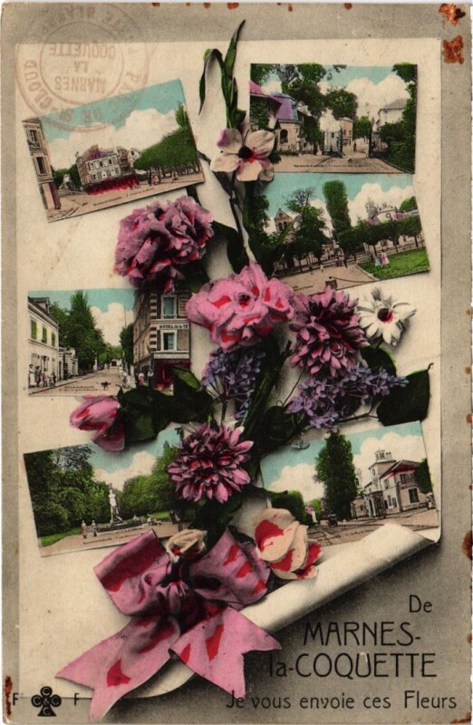 Carte postale ancienne Marnes la Coquette souvenir à Marnes-la-Coquette
