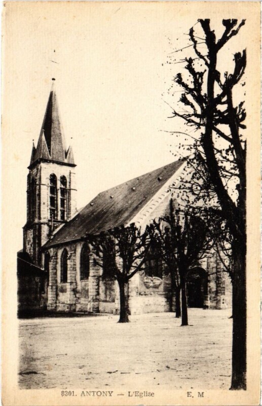 Carte postale ancienne Antony Eglise à Antony