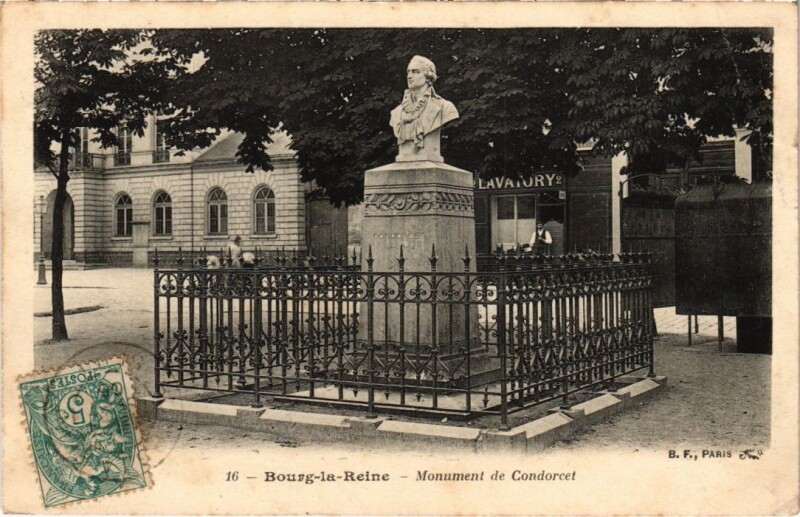 Carte postale ancienne Bourg la Reine Monument de Condorcet à Bourg-la-Reine