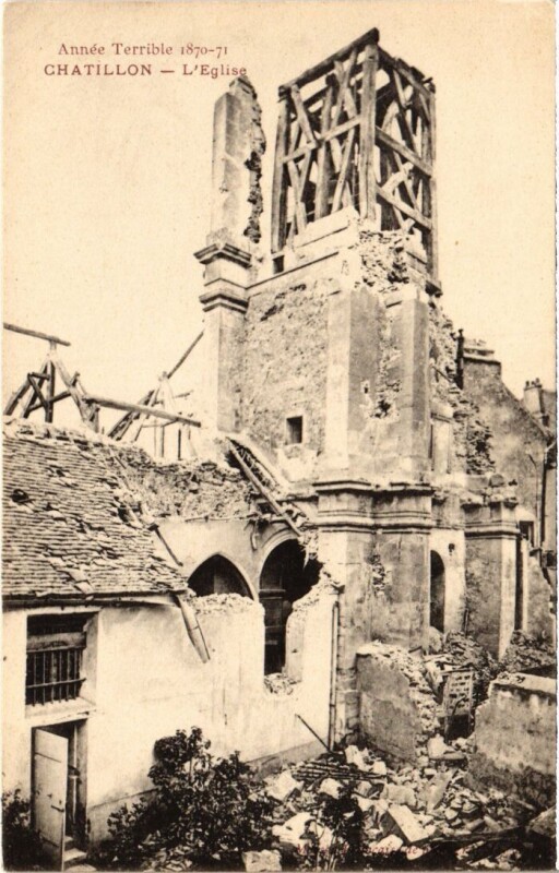 Carte postale ancienne Chatillon Eglise