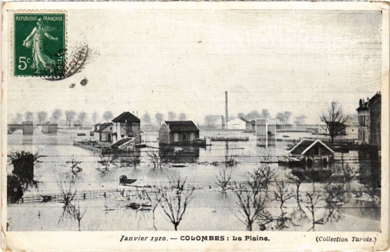 Carte postale ancienne Colombes La Plaine à Colombes