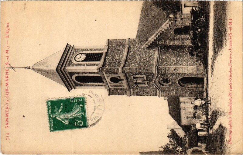 Carte postale ancienne Sammeron L'Eglise France à Sammeron